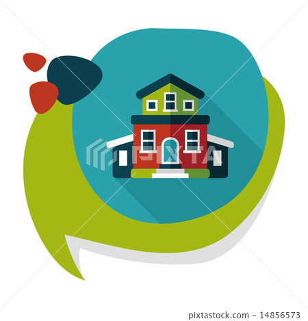 Building house flat icon with long shadow,eps10 - Stock Illustration ...