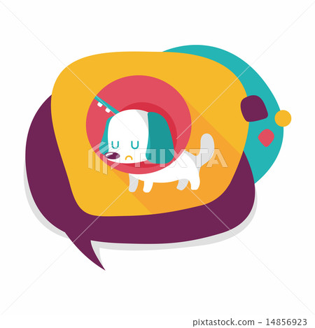 Pet Elizabethan collar flat icon with long shadow,eps10 14856923