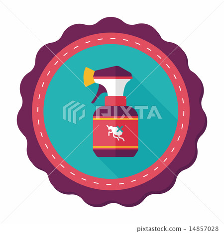 Pet flea spray flat icon with long shadow,eps10 14857028