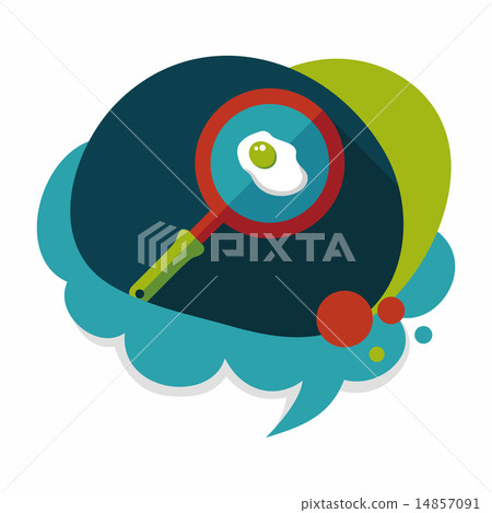 Kitchenware pan and egg flat icon with long shadow,eps10 Kitchenware pan and egg flat icon with long shadow,eps10 14857091