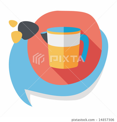 kitchenware measuring cup flat icon with long shadow,eps10 kitchenware measuring cup flat icon with long shadow,eps10 14857306