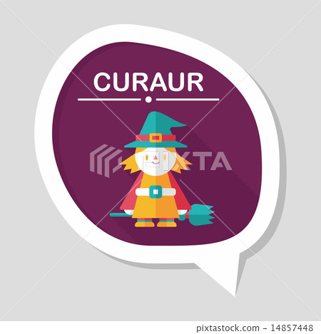 witch flat icon with long shadow,eps10 witch flat icon with long shadow,eps10 14857448