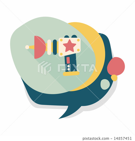 Space gun flat icon with long shadow,eps10 14857451