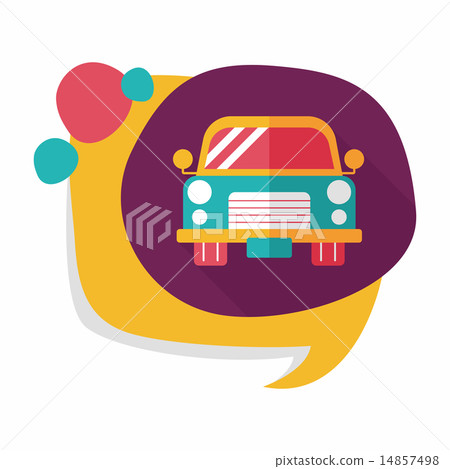 Transportation car flat icon with long shadow,eps10 14857498