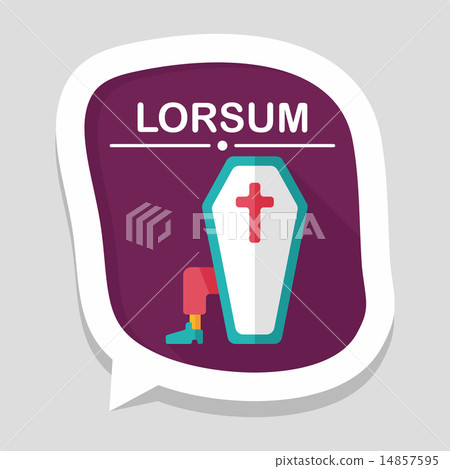 coffin falt icon with long shadow,eps10 coffin falt icon with long shadow,eps10 14857595