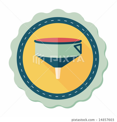 kitchenware funnel flat icon with long shadow,eps10 kitchenware funnel flat icon with long shadow,eps10 14857603