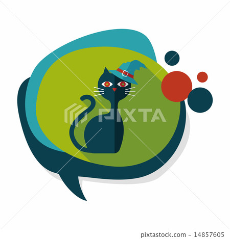 Evil cat flat icon with long shadow,eps10 Evil cat flat icon with long shadow,eps10 14857605