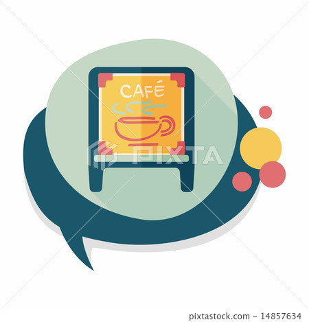 Coffee shop signs flat icon with long shadow,eps10 Coffee shop signs flat icon with long shadow,eps10 14857634