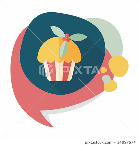Christmas cake flat icon with long shadow,eps10 Christmas cake flat icon with long shadow,eps10 14857674