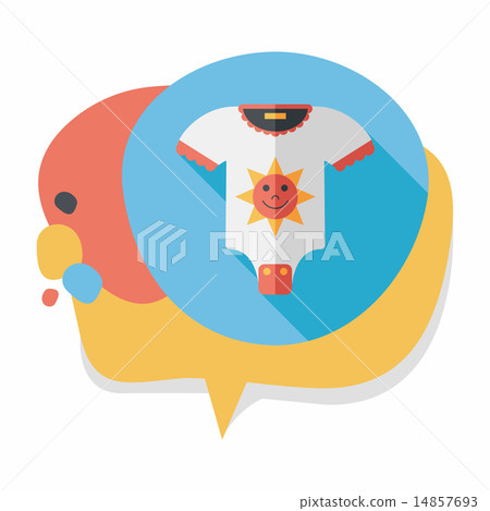 baby onesie flat icon with long shadow,eps10 14857693