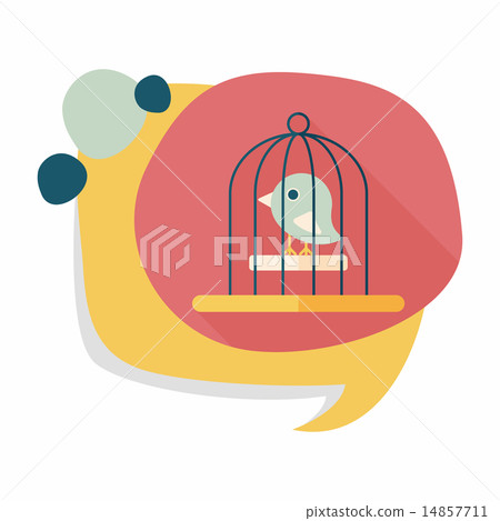 Pet bird cage flat icon with long shadow, eps10 Pet bird cage flat icon with long shadow, eps10 14857711