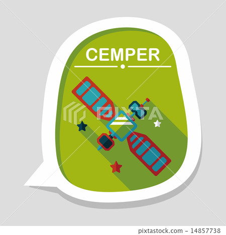 Space Satellite flat icon with long shadow,eps10 Space Satellite flat icon with long shadow,eps10 14857738