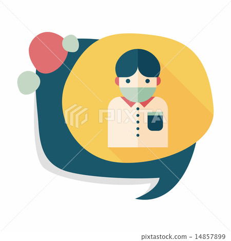 Patient flat icon with long shadow,eps10 - Stock Illustration [14857899 ...