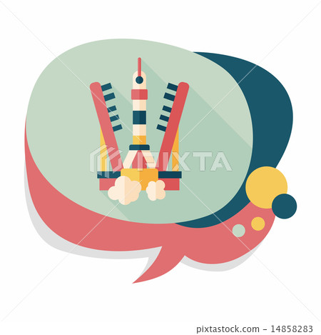 Space rocket flat icon with long shadow,eps10 Space rocket flat icon with long shadow,eps10 14858283