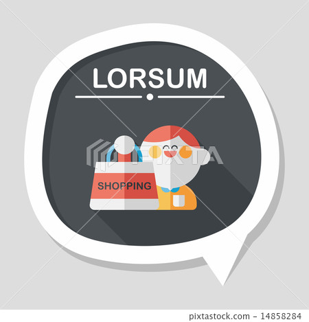 SALE Shopaholic flat icon with long shadow,eps10 SALE Shopaholic flat icon with long shadow,eps10 14858284