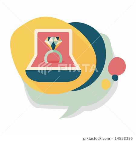 Propose diamond ring flat icon with long shadow,eps10 Propose diamond ring flat icon with long shadow,eps10 14858356