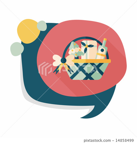 Christmas gift baskets flat icon with long shadow, eps10 Christmas gift baskets flat icon with long shadow, eps10 14858499