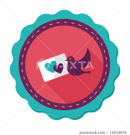 wedding invitation flat icon with long shadow,eps10 wedding invitation flat icon with long shadow,eps10 14858656
