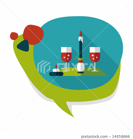 Valentine's day champagne flat icon with long shadow,eps10 Valentine's day champagne flat icon with long shadow,eps10 14858666
