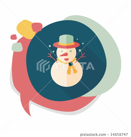 snowman flat icon with long shadow,eps10 snowman flat icon with long shadow,eps10 14858747