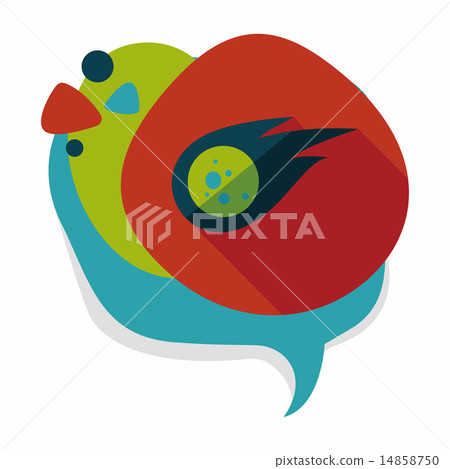 Space Meteorite flat icon with long shadow,eps10 Space Meteorite flat icon with long shadow,eps10 14858750