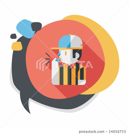 referee flat icon with long shadow,eps10 referee flat icon with long shadow,eps10 14858753