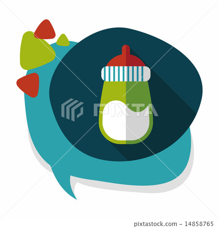 Baby bottle flat icon with long shadow,eps10 Baby bottle flat icon with long shadow,eps10 14858765