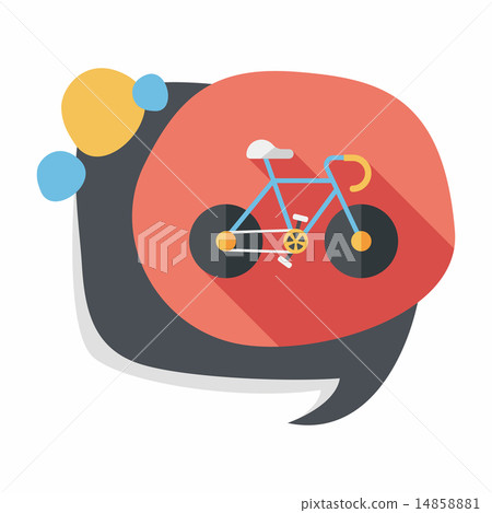 bicycle flat icon with long shadow,eps10 bicycle flat icon with long shadow,eps10 14858881