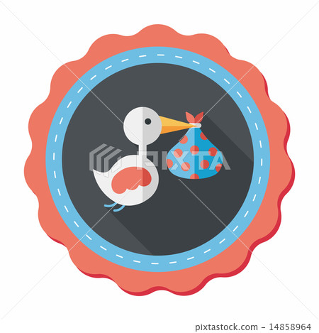 bird and baby flat icon with long shadow,eps10 bird and baby flat icon with long shadow,eps10 14858964