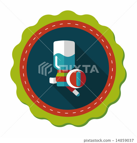 Pet water drinking flat icon with long shadow, eps10 Pet water drinking flat icon with long shadow, eps10 14859037