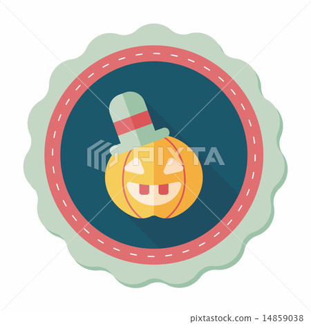 pumpkin flat icon with long shadow,eps10 pumpkin flat icon with long shadow,eps10 14859038