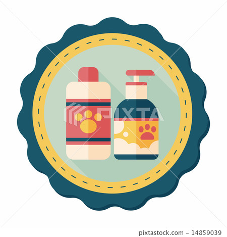 Pet shampoo flat icon with long shadow,eps10 Pet shampoo flat icon with long shadow,eps10 14859039