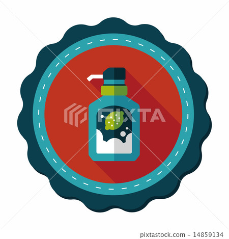 kitchenware dish soap flat icon with long shadow,eps10 14859134