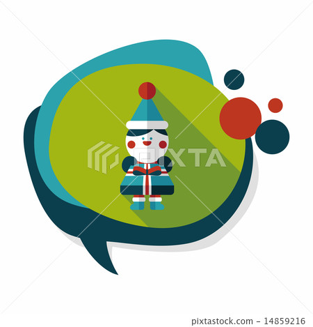 Christmas boy flat icon with long shadow,eps10 Christmas boy flat icon with long shadow,eps10 14859216