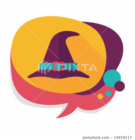 witch hat flat icon with long shadow,eps10 14859217