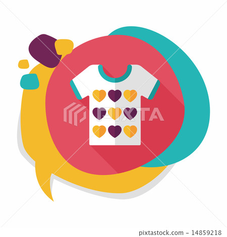 Valentine's Day clothes flat icon with long shadow,eps10 Valentine's Day clothes flat icon with long shadow,eps10 14859218