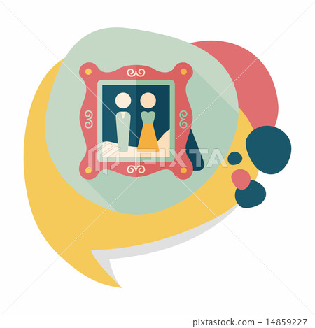 wedding photo flat icon with long shadow,eps10 14859227