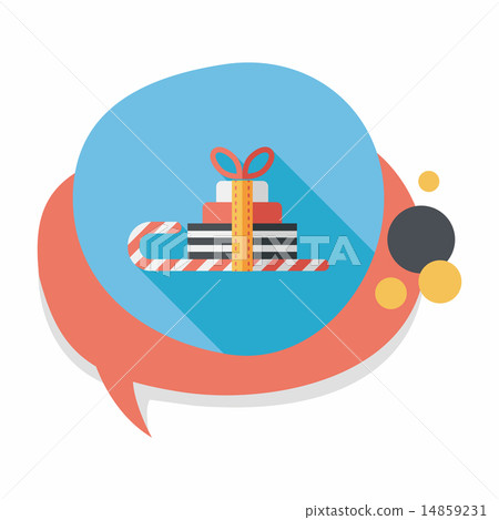 Christmas sleigh gift basket flat icon with long shadow,eps10 Christmas sleigh gift basket flat icon with long shadow,eps10 14859231