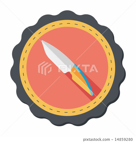 kitchenware fruit knife flat icon with long shadow,eps10 kitchenware fruit knife flat icon with long shadow,eps10 14859280