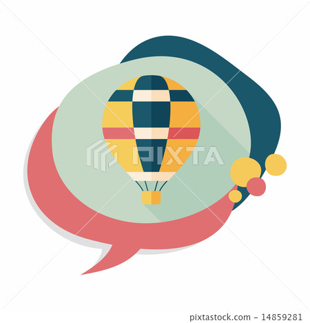 Transportation hot air ballon flat icon with long shadow,eps10 Transportation hot air ballon flat icon with long shadow,eps10 14859281