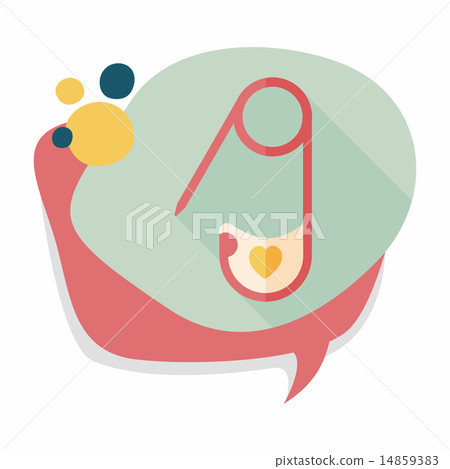Safety pin flat icon with long shadow,eps 10 Safety pin flat icon with long shadow,eps 10 14859383