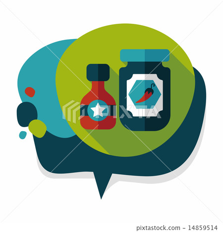 kitchenware hot sauce flat icon with long shadow,eps10 14859514