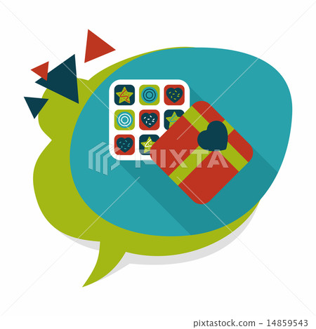 Valentine's Day chocolate flat icon with long shadow,eps10 Valentine's Day chocolate flat icon with long shadow,eps10 14859543