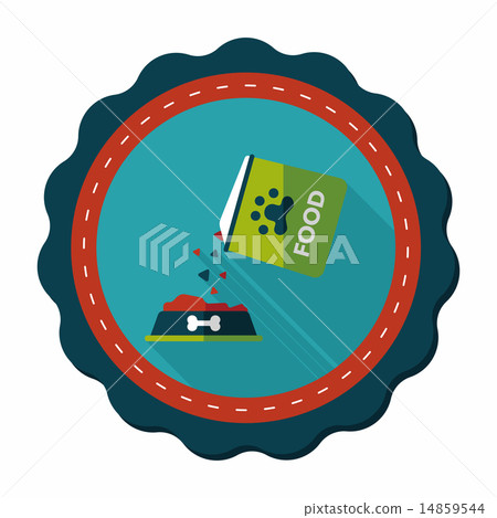 Pet dog food flat icon with long shadow,eps10 Pet dog food flat icon with long shadow,eps10 14859544