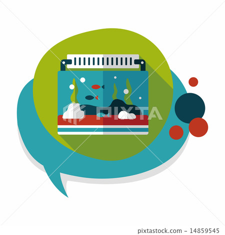 Pet fish flat icon with long shadow,eps10 Pet fish flat icon with long shadow,eps10 14859545