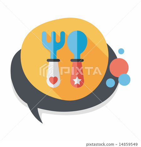 dishware and cutlery flat icon with long shadow,eps10 dishware and cutlery flat icon with long shadow,eps10 14859549