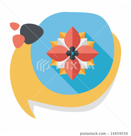 poinsettia flat icon with long shadow, eps10 poinsettia flat icon with long shadow, eps10 14859550