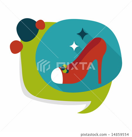Wedding high-heeled shoes flat icon with long shadow,eps10 Wedding high-heeled shoes flat icon with long shadow,eps10 14859554
