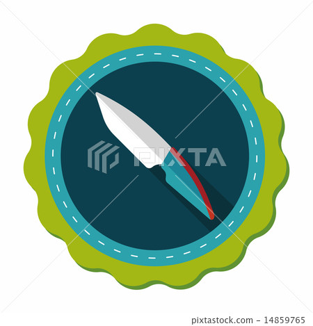 kitchenware fruit knife flat icon with long shadow,eps10 kitchenware fruit knife flat icon with long shadow,eps10 14859765