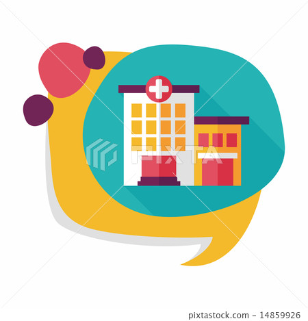 hospital building flat icon with long shadow,eps10 hospital building flat icon with long shadow,eps10 14859926